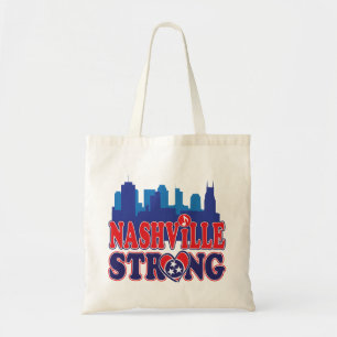 Nashville-Strong-Skyline-and-Music-Note Tote Bag