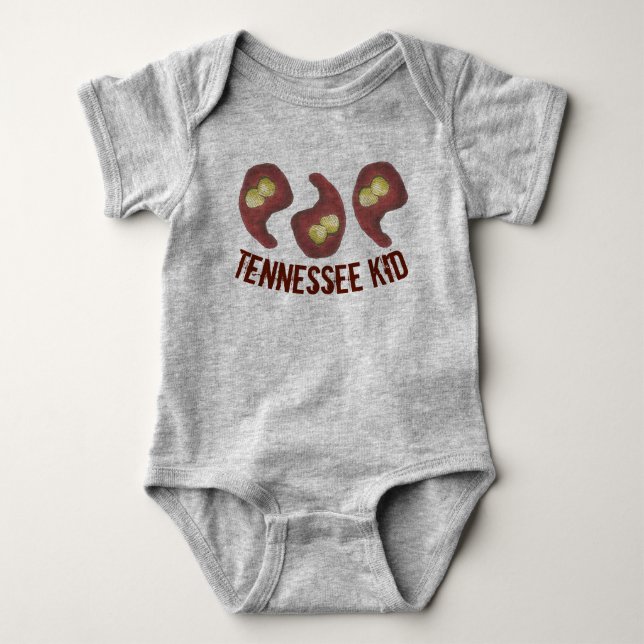 Nashville Style Hot BBQ Chicken TENNESSEE KID TN Baby Bodysuit (Front)