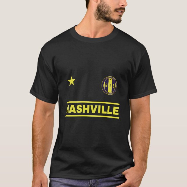 Nashville Tennessee - 615 Round Badge Designer Edi T-Shirt (Front)