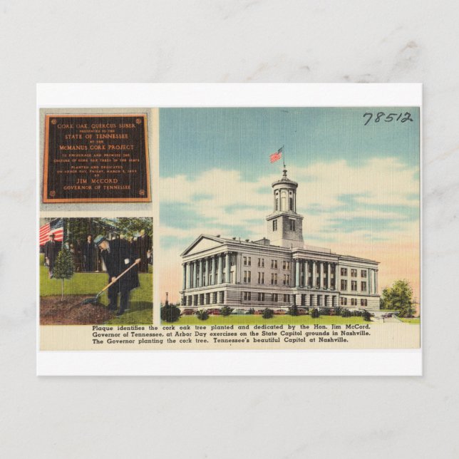 Nashville Tennessee Capitol Postcard (Front)