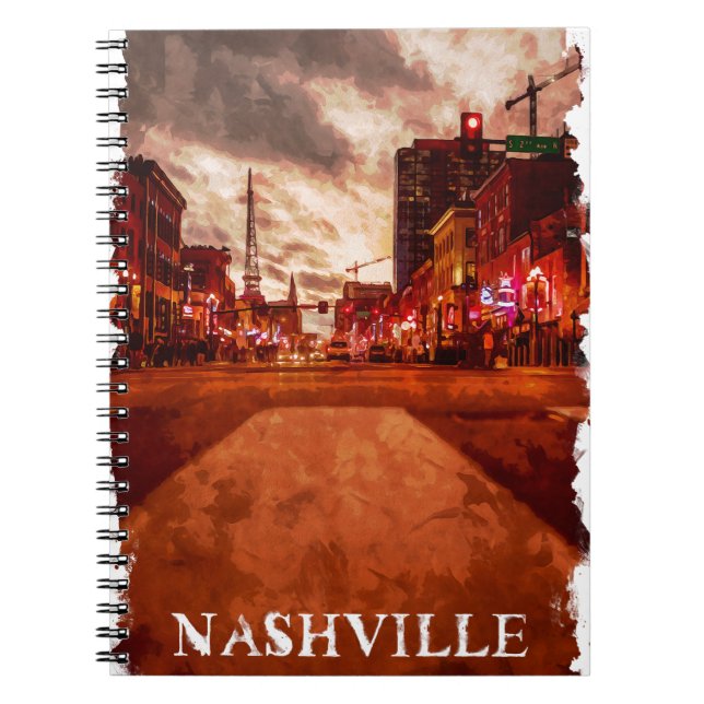 Nashville Tennessee  City View Notebook (Front)