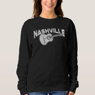 Nashville Tennessee Country Music Retro Guitar Pl Sweatshirt