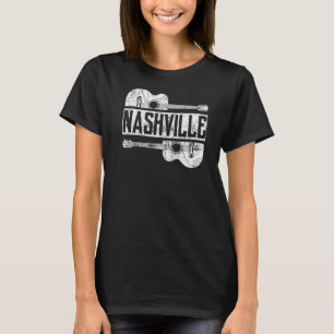 Nashville Tennessee Country Music Retro Guitar Pl T-Shirt