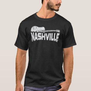 Nashville Tennessee Country Music Retro Guitar Pl T-Shirt