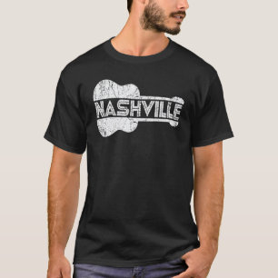 Nashville Tennessee Country Music Retro Guitar Pl T-Shirt