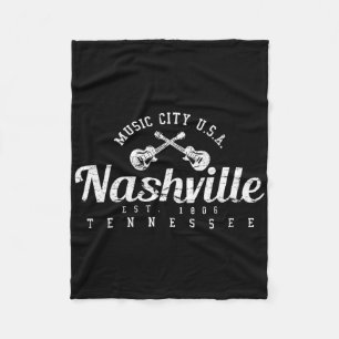 Nashville Tennessee Country Music Usa Shirt Gift Fleece Blanket