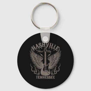 Nashville Tennessee Guitar Country Music City Wome Key Ring