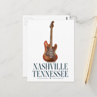 Nashville Tennessee Guitar travel poster
