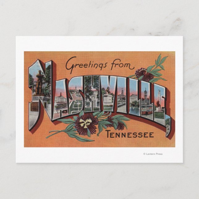 Nashville, Tennessee - Large Letter Scenes Postcard (Front)