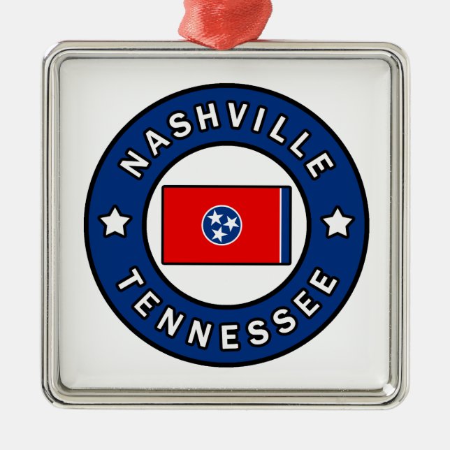 Nashville Tennessee Metal Tree Decoration (Front)