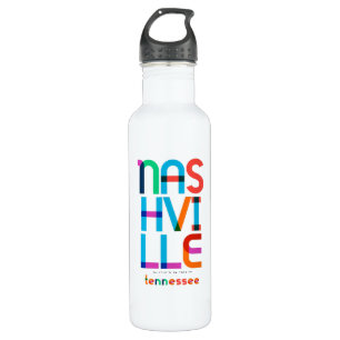 Nashville Tennessee Mid Century, Pop Art, 710 Ml Water Bottle