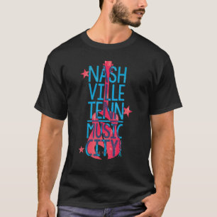 Nashville Tennessee Music City Usa Est 1779 Pink G T-Shirt