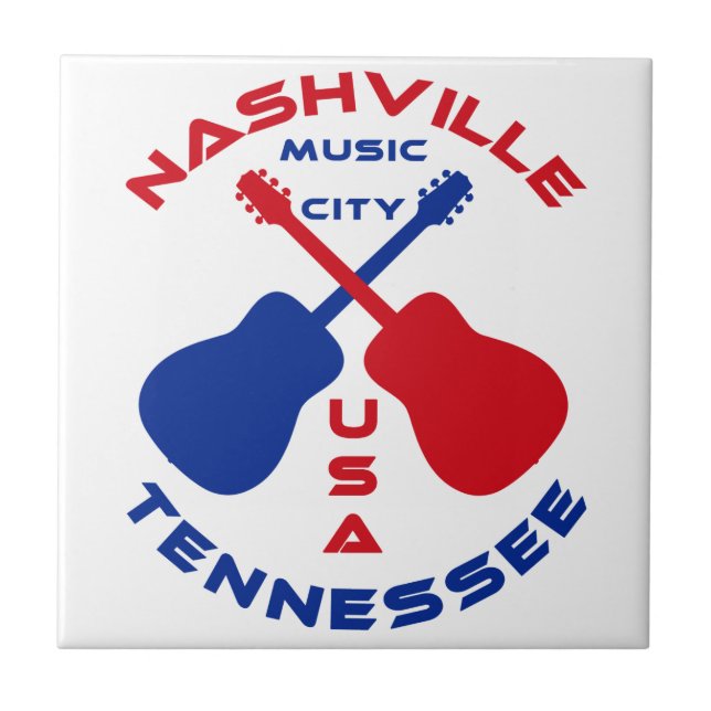 Nashville, Tennessee Music City USA Tile (Front)