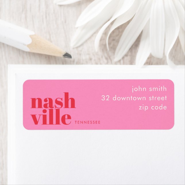 Nashville Tennessee Return Address Label (Insitu)