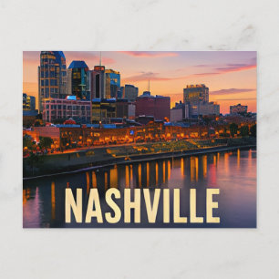 Nashville Tennessee Riverfront Travel Souvenir Postcard