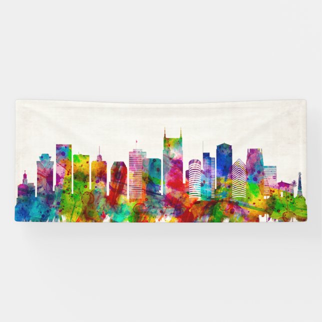 Nashville Tennessee Skyline Banner (Horizontal)