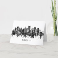 Nashville Tennessee Skyline BW
