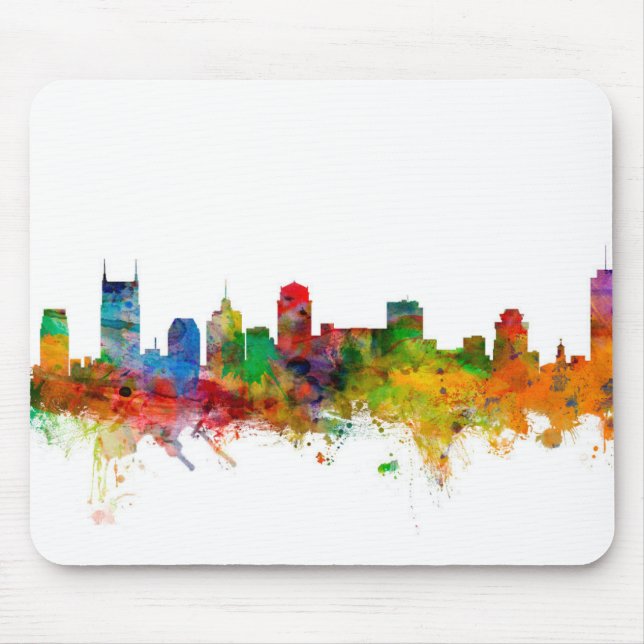 Nashville Tennessee Skyline Mouse Pad (Front)