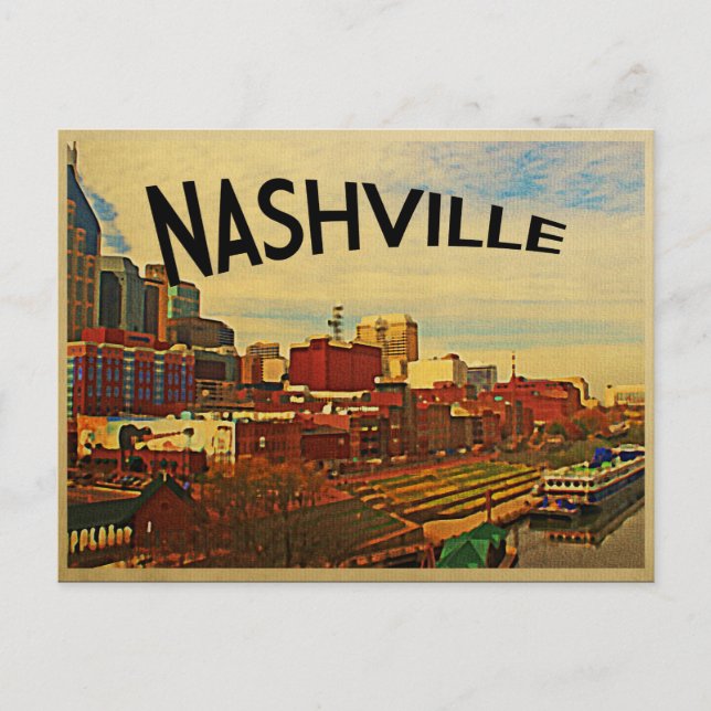 Nashville Tennessee Skyline Postcard (Front)