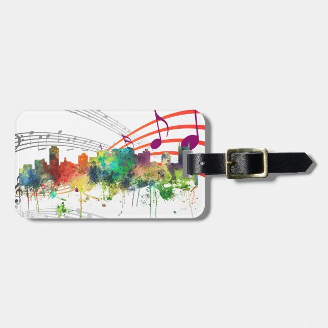 NASHVILLE, TENNESSEE SKYLINE SP  - LUGGAGE TAG (Front Horizontal)