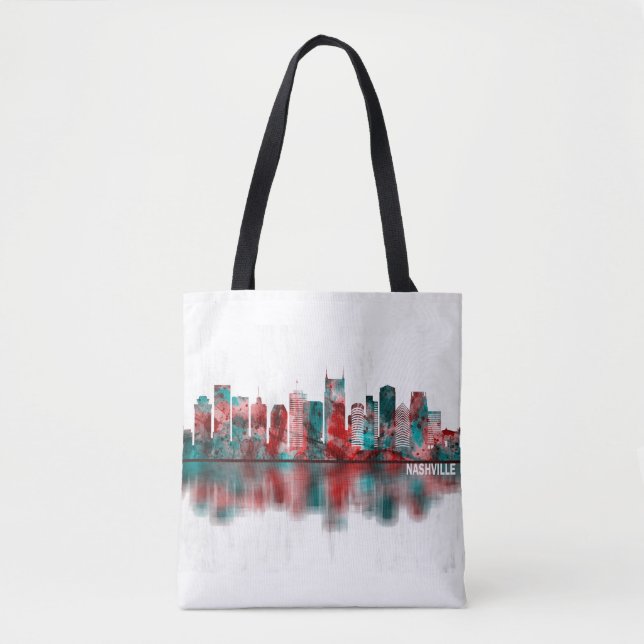 Nashville Tennessee Skyline Tote Bag (Front)