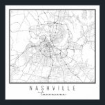 Nashville Tennessee Street Map Poster<br><div class="desc">Nashville Tennessee Street Map</div>