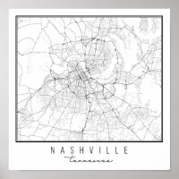 Nashville Tennessee Street Map