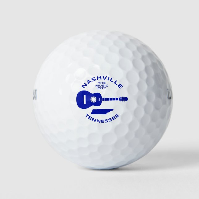 Nashville Tennessee The Music City Golf Balls (Front)