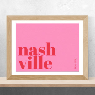 Nashville Tennessee typography  Poster