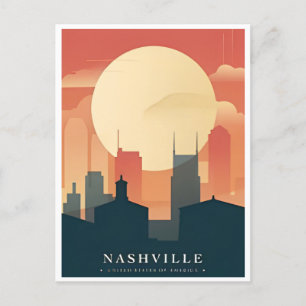 Nashville Tennessee Vintage Travel city retro Postcard