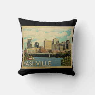 Nashville Tennessee Vintage Travel Cushion