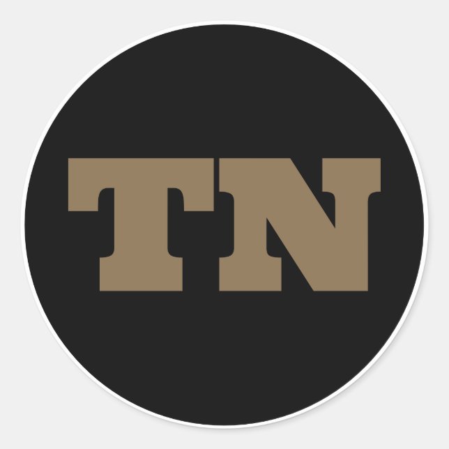 Nashville (TN) - Black x Gold x White Classic Round Sticker (Front)