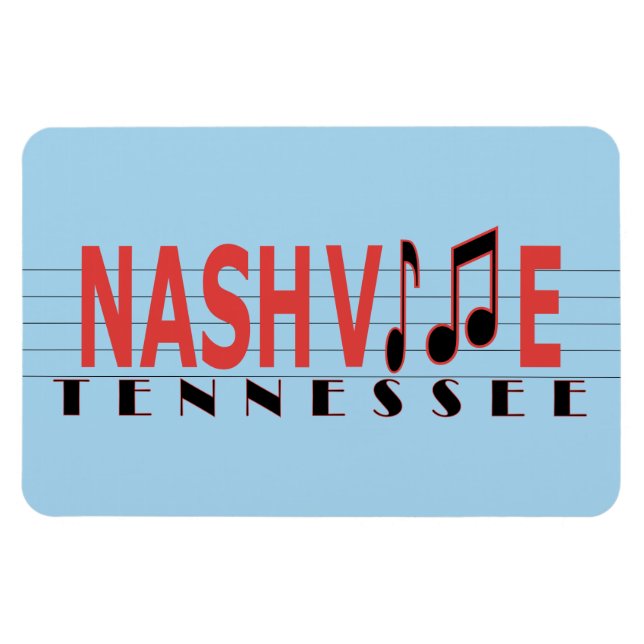Nashville TN Fridge Magnet (Horizontal)