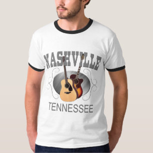 Nashville TN Guitars Men's Ringer T-Shirts