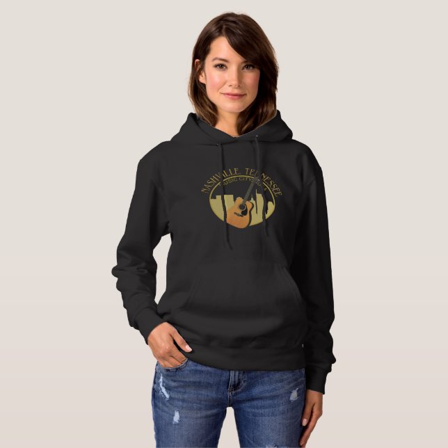 Nashville, TN Music City Womens Hoodie (Front Full)