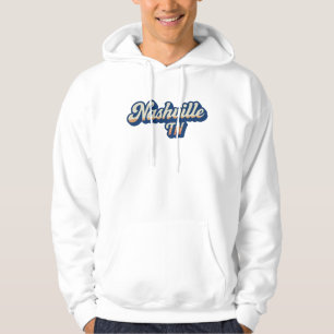 Nashville TN Retro Sunset Script Design – Vintage Hoodie