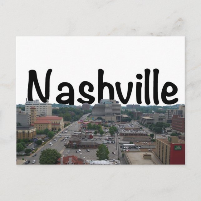 Nashville TN Skyline with Nashville in the Sky Postcard (Front)