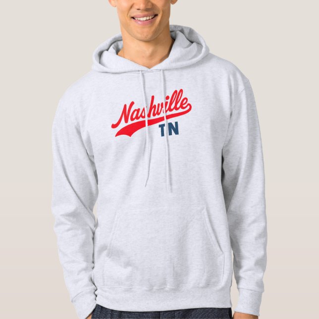  Nashville TN Swoosh Script Design – Retro  Hoodie (Front)