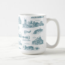 Nashville Toile Twilight on White