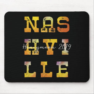 Nashville Trip T Shirt 2019 Honeymoon Bride And Gr Mouse Pad