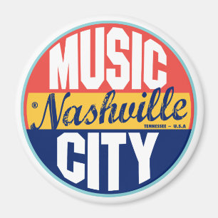 Nashville Vintage Label Magnet