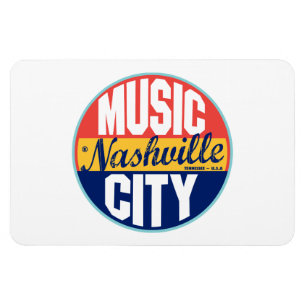Nashville Vintage Label Magnet