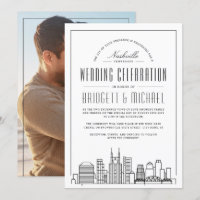 Nashville Wedding | Modern Deco City Skyline 