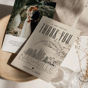 Nashville Wedding   Thank You + Photo Card