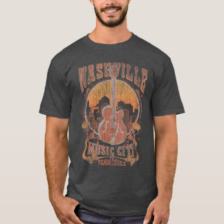 Nashvilleennessee Guitar Country Music City Guitar T-Shirt
