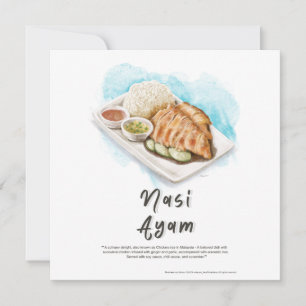 Nasi Ayam Chicken Rice Malaysia Holiday Card