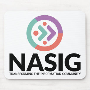 NASIG logo white Mouse Pad