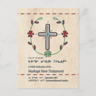 Naskapi Dedication Bookmark/Postcard Postcard