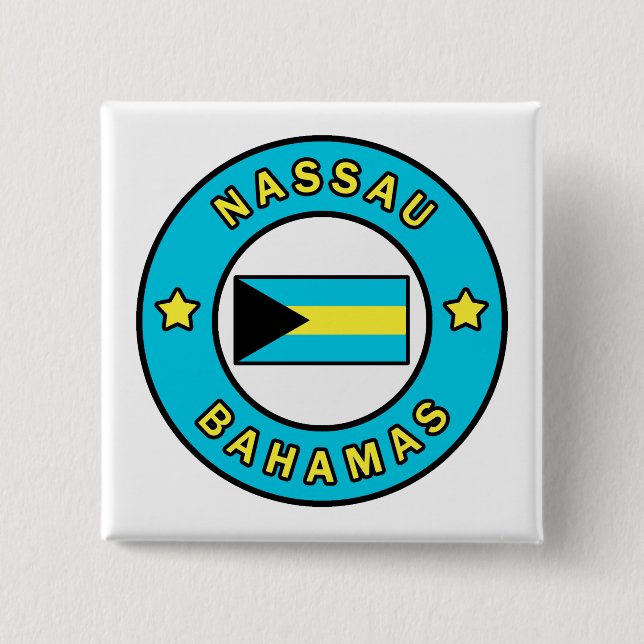 Nassau Bahamas 15 Cm Square Badge (Front)