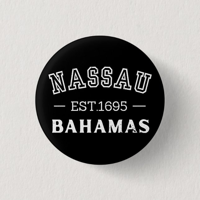 Nassau Bahamas 3 Cm Round Badge (Front)